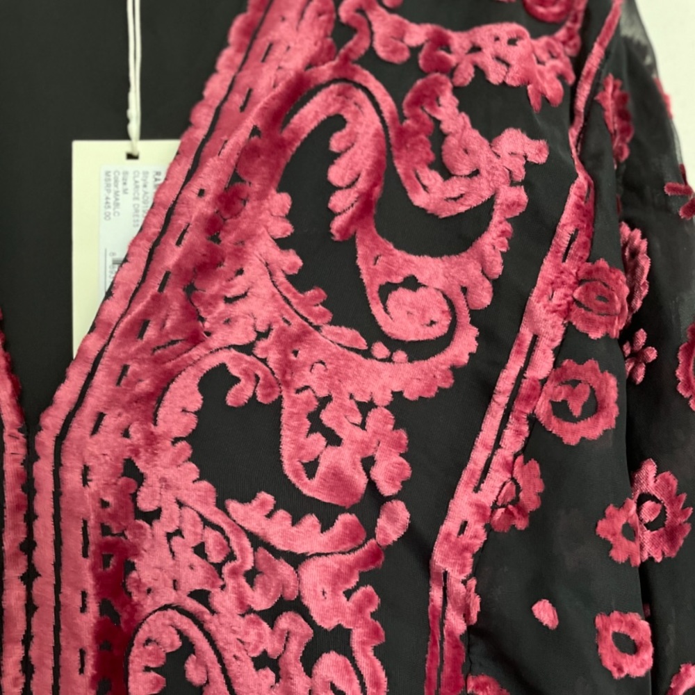 Ramy Brook NWT Clarice Velvet-Burnout Dress - Picture 6 of 12